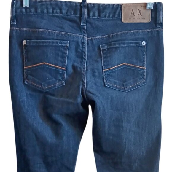 4 Reg A/X Armani Exchange Womens Jeans Indigo Bootcut 31x33 Lo Rise - Picture 6 of 10